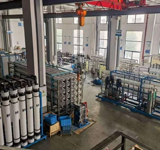 Production workshop with RO systems and membrane housings